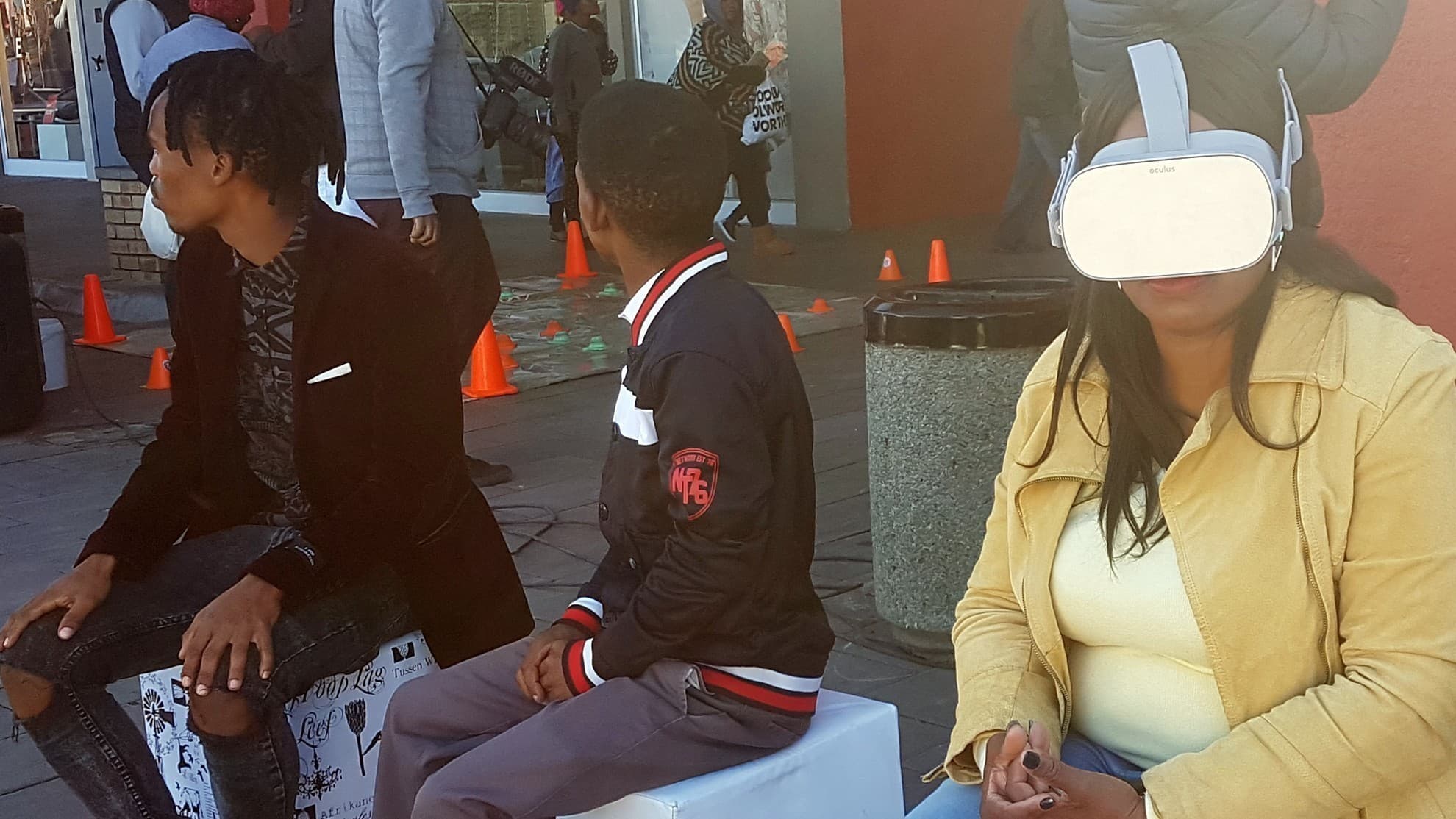 SANRAL road safety team member briefing a participant