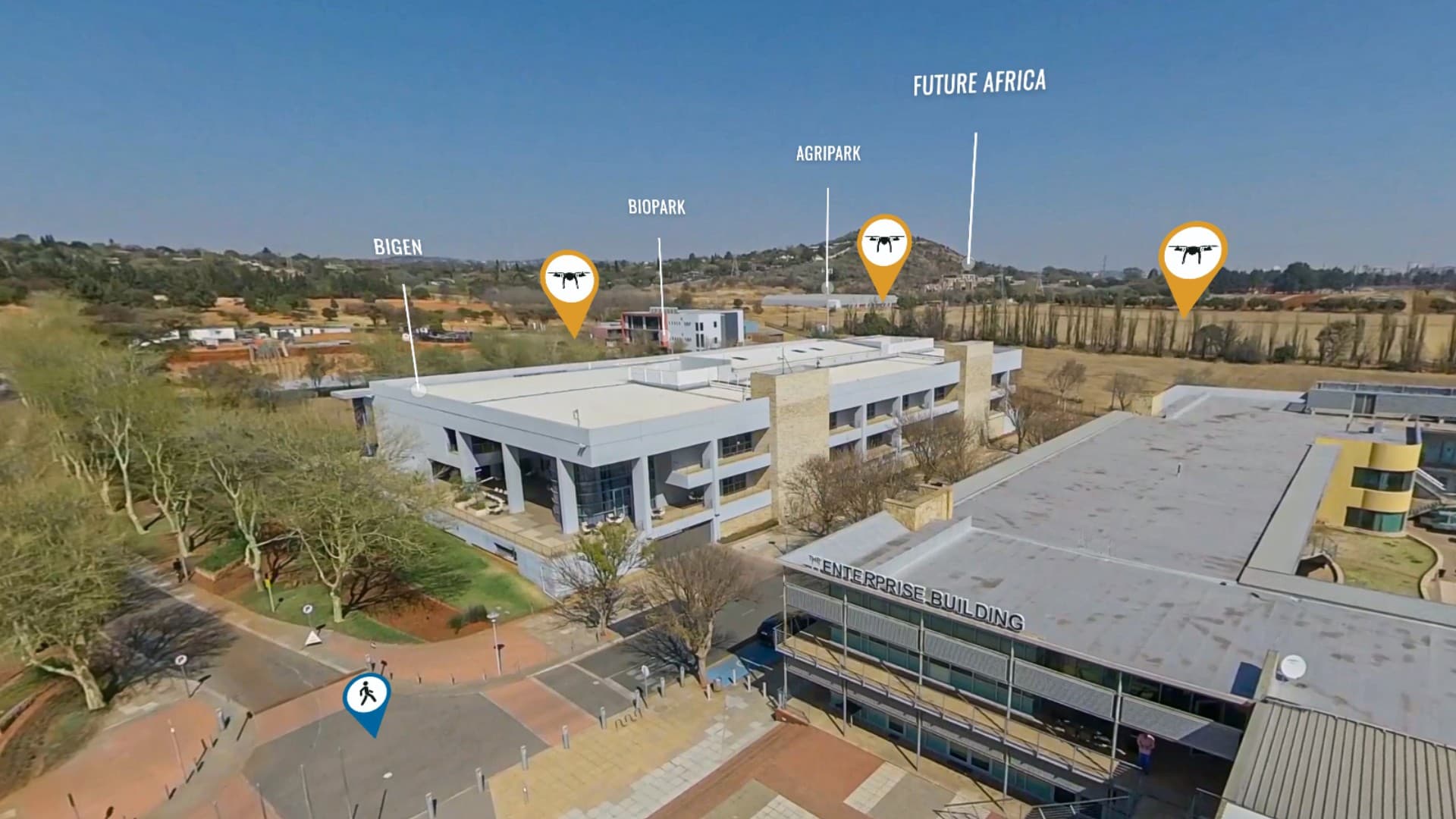 The Innovation Hub Aerial 360 Virtual Tour Overview