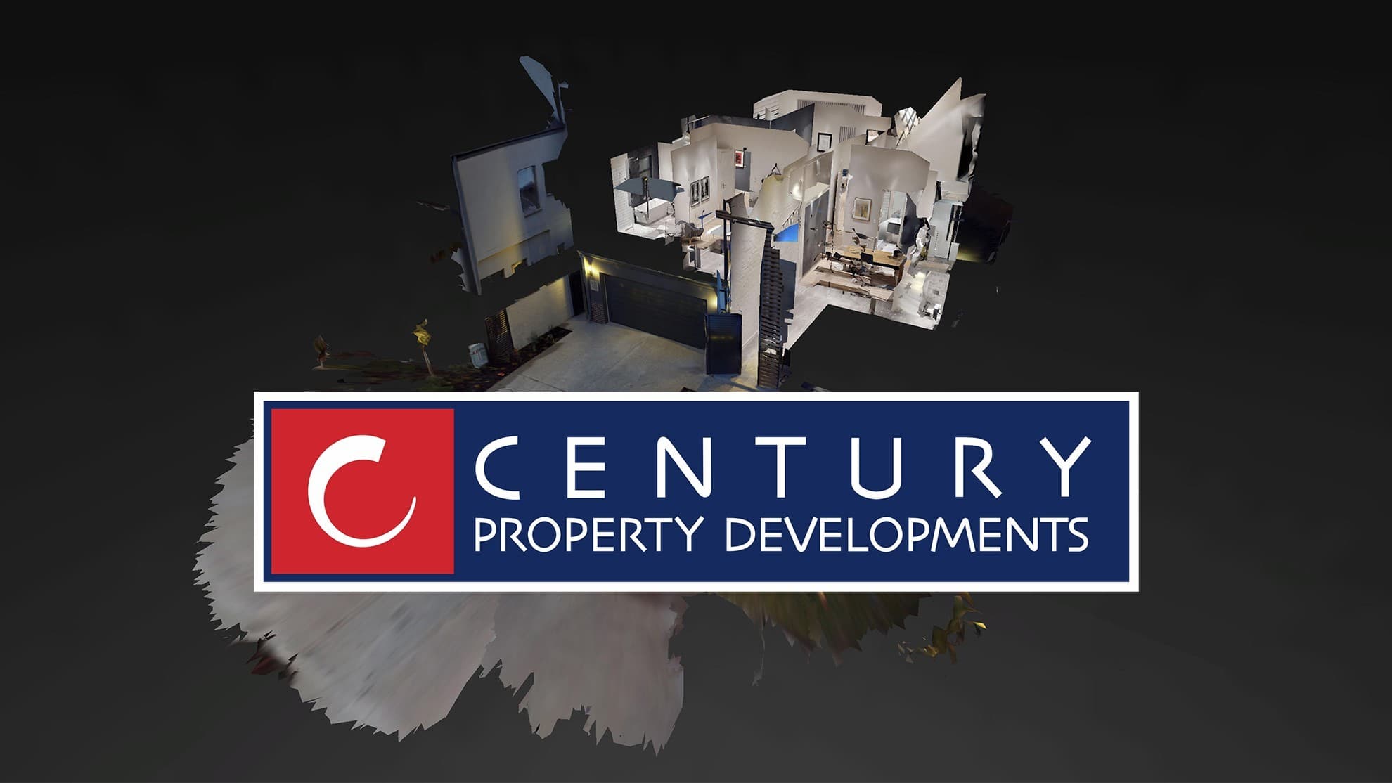 Century Property Developments branding with property dollhouse view