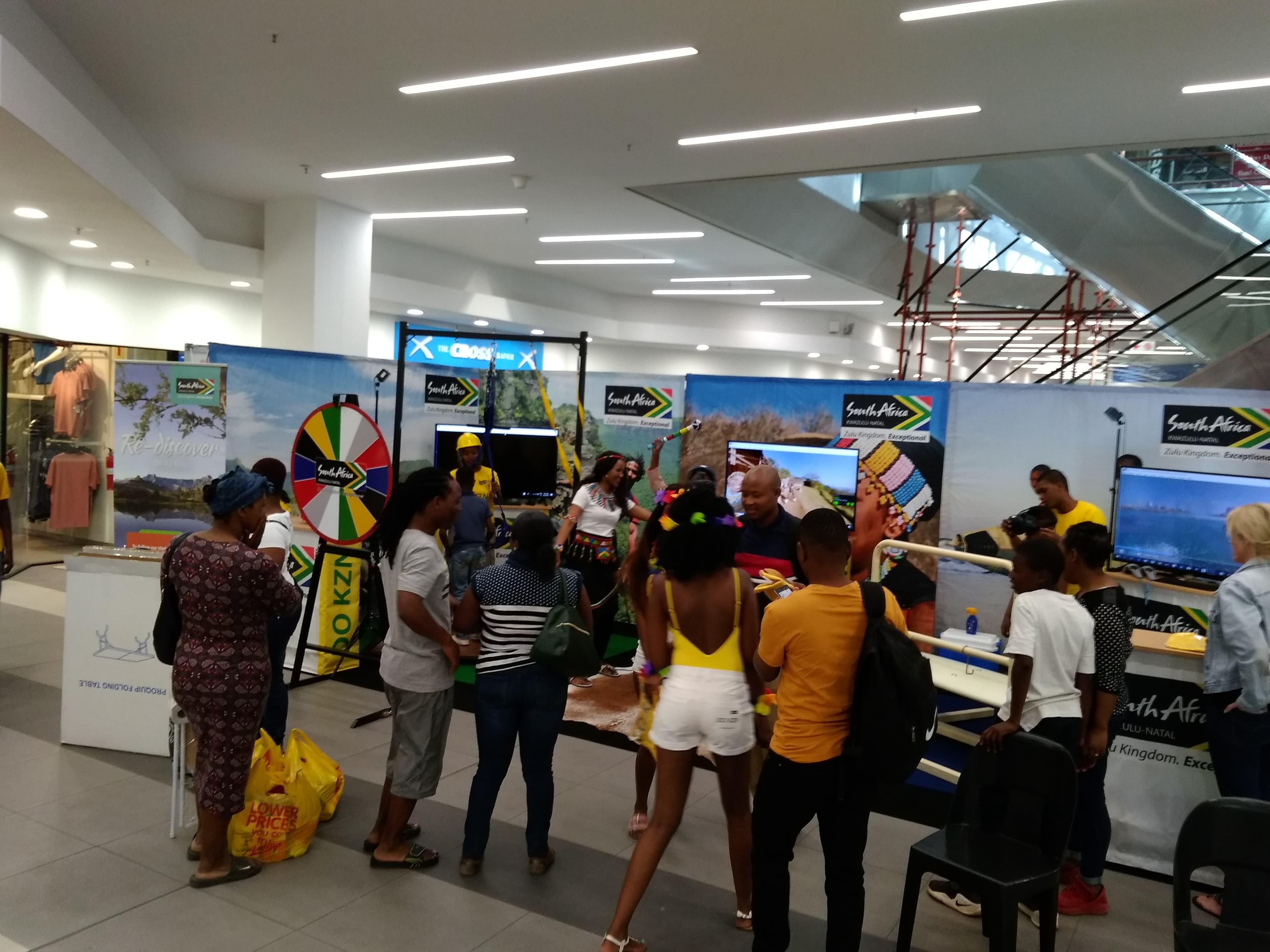 The KwaZulu-Natal Tourism 4D VR activation stand in Bloemfontein City Mall