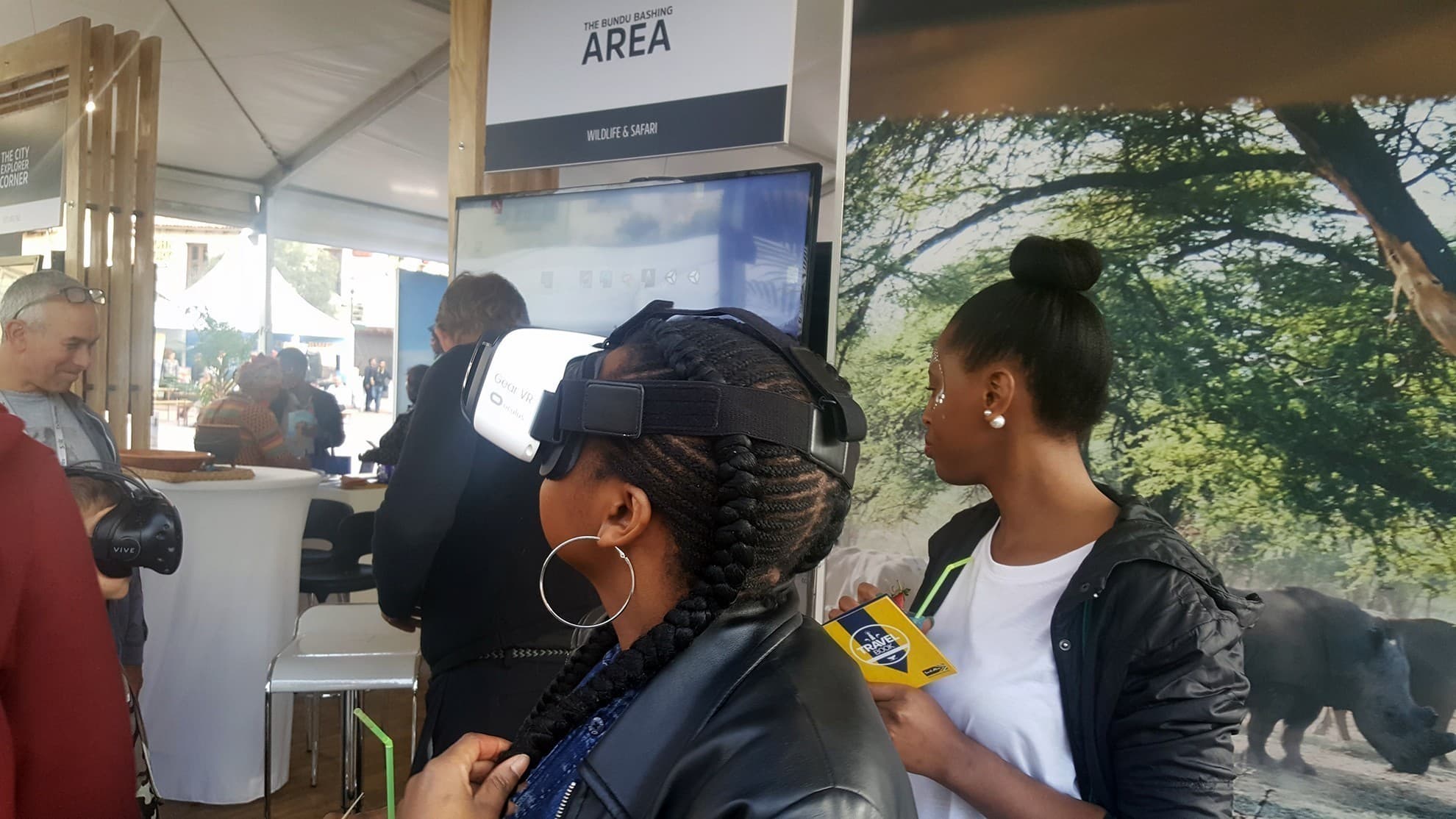 Live participant reactions at the Holiday Expo