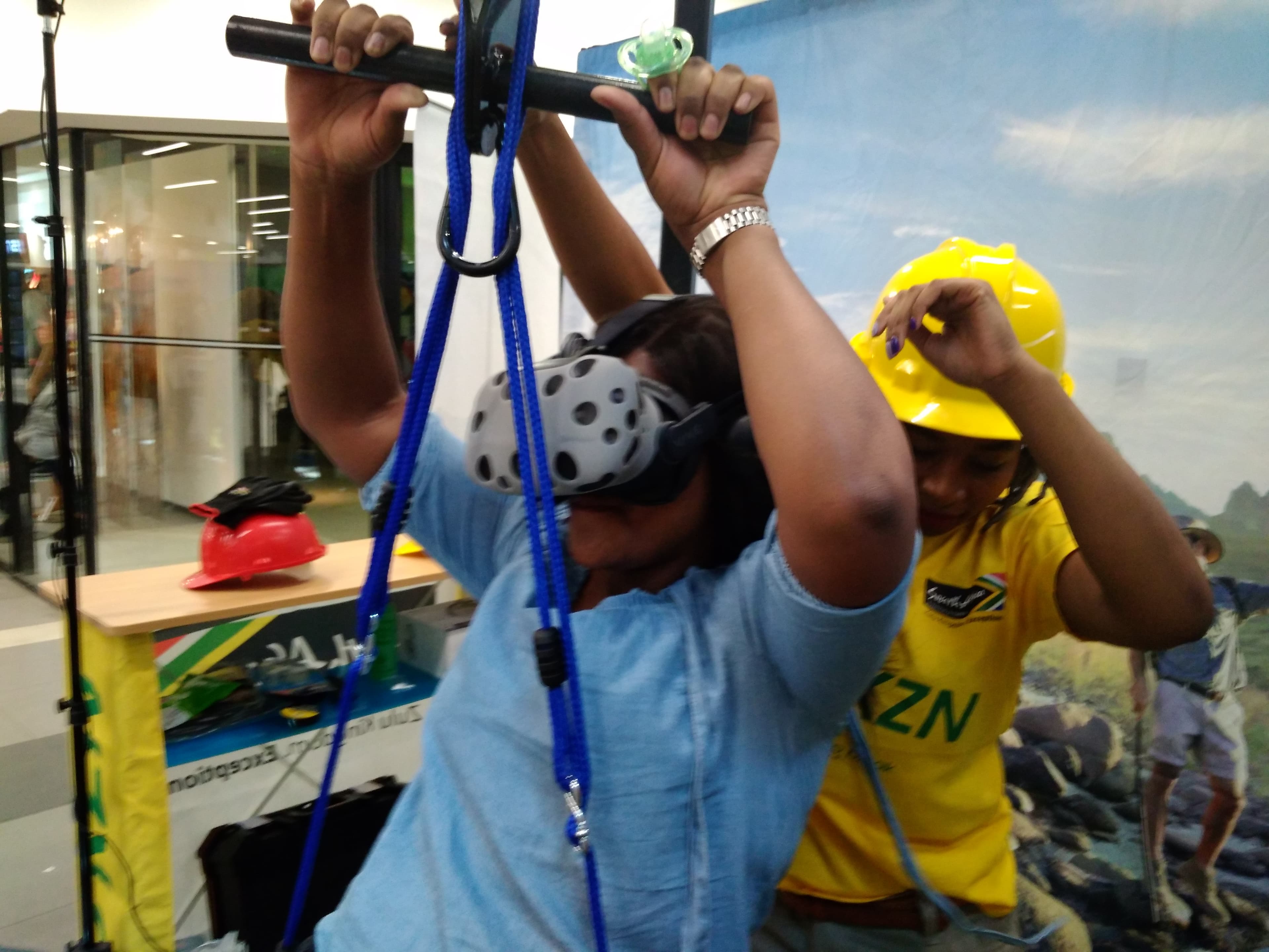 Drakensberg Zip-Line 4D VR harness and wind fan experience