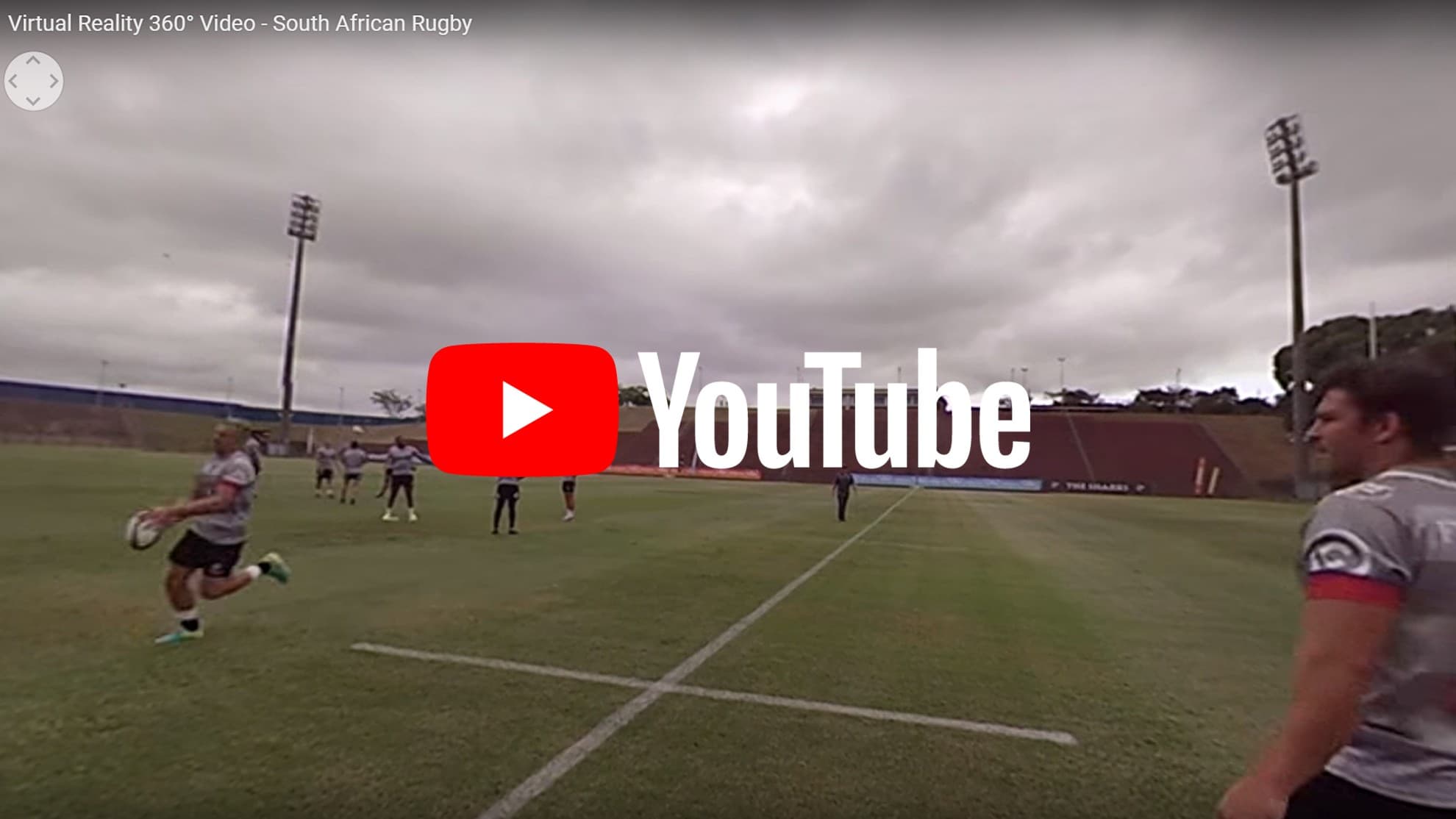 Rugby practice session captured with 360 degree panoramic camera
