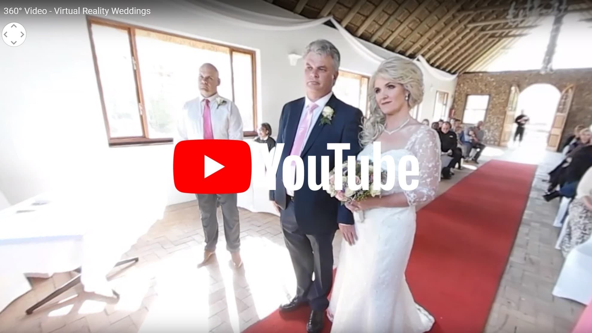 Bride and groom walking together at their wedding ceremony