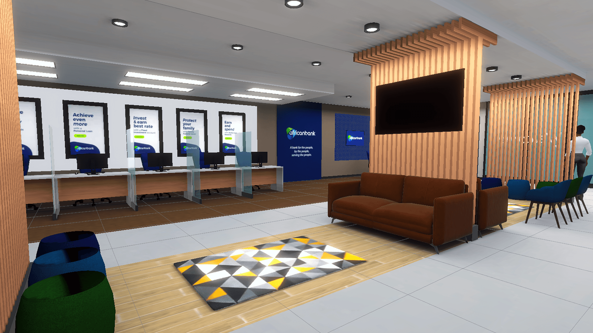 African Bank 3D Virtual Branch Interior