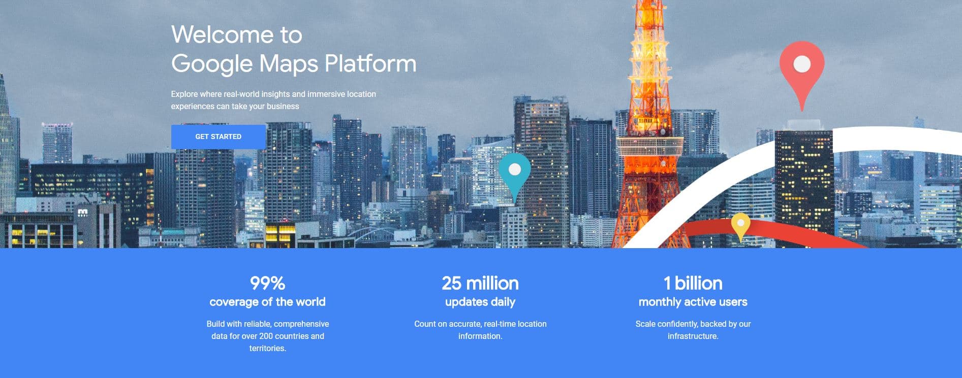 Google Maps 1 Billion Monthly Users Infographic