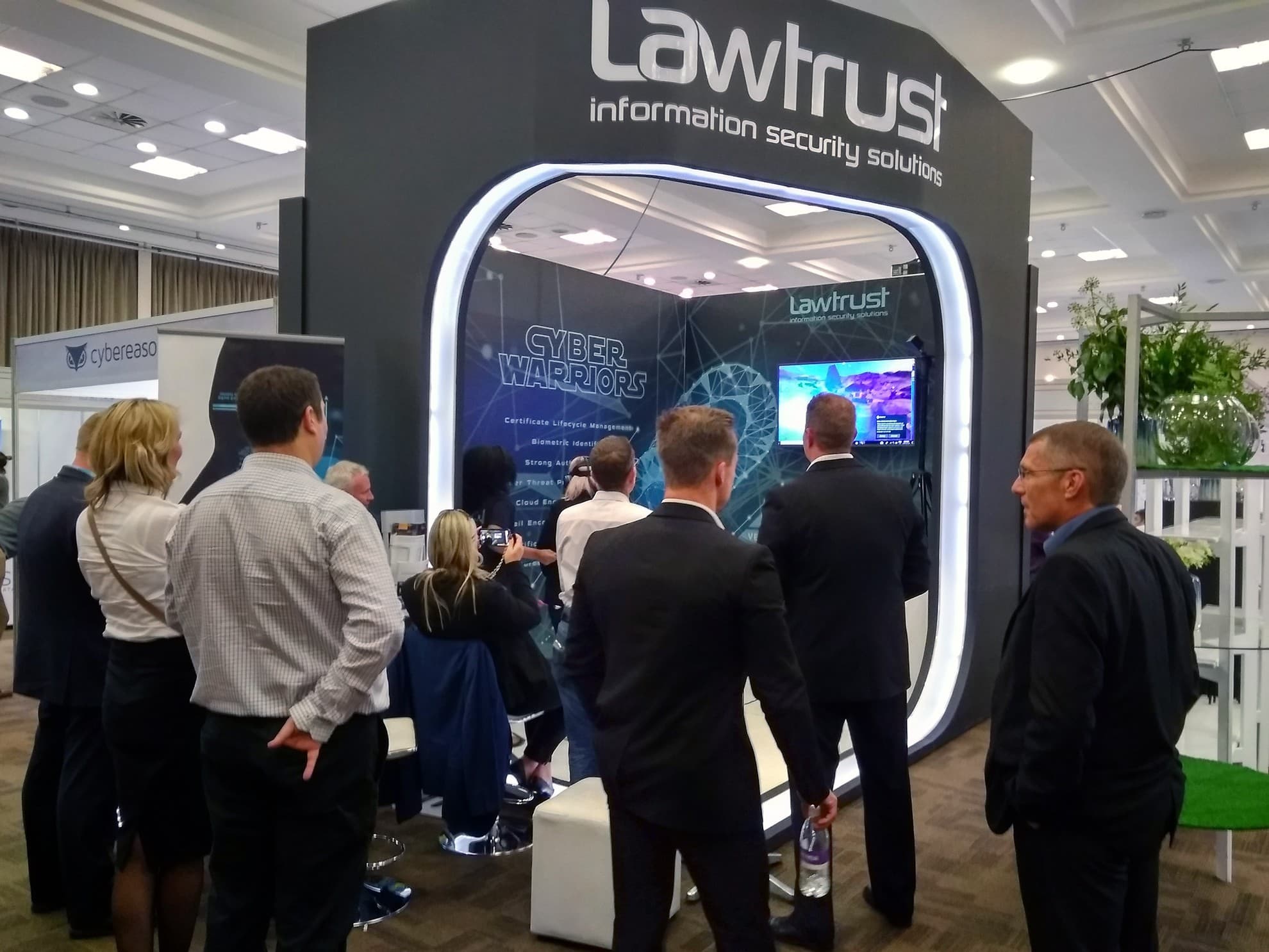 The Lawtrust exhibition stand with visitors at the event