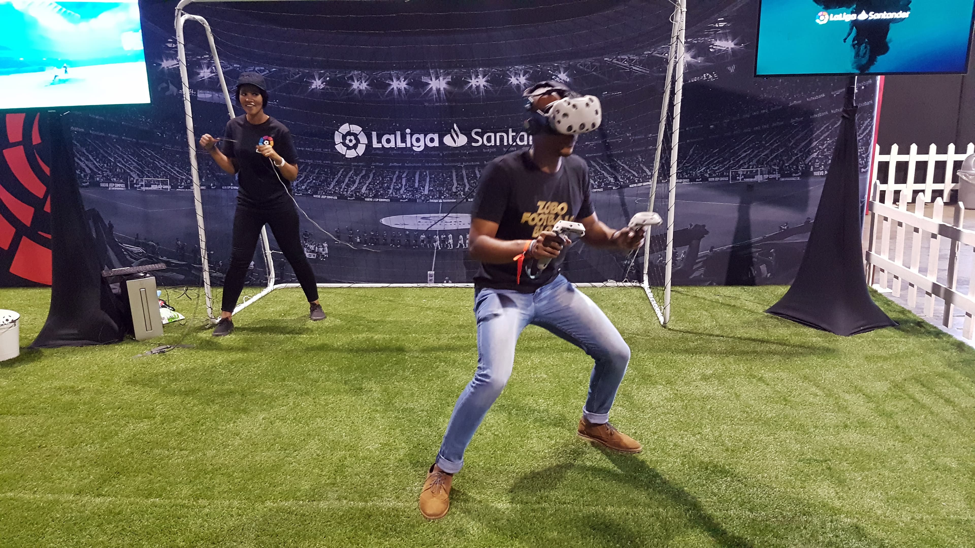 Soccer in VR at La Liga booth