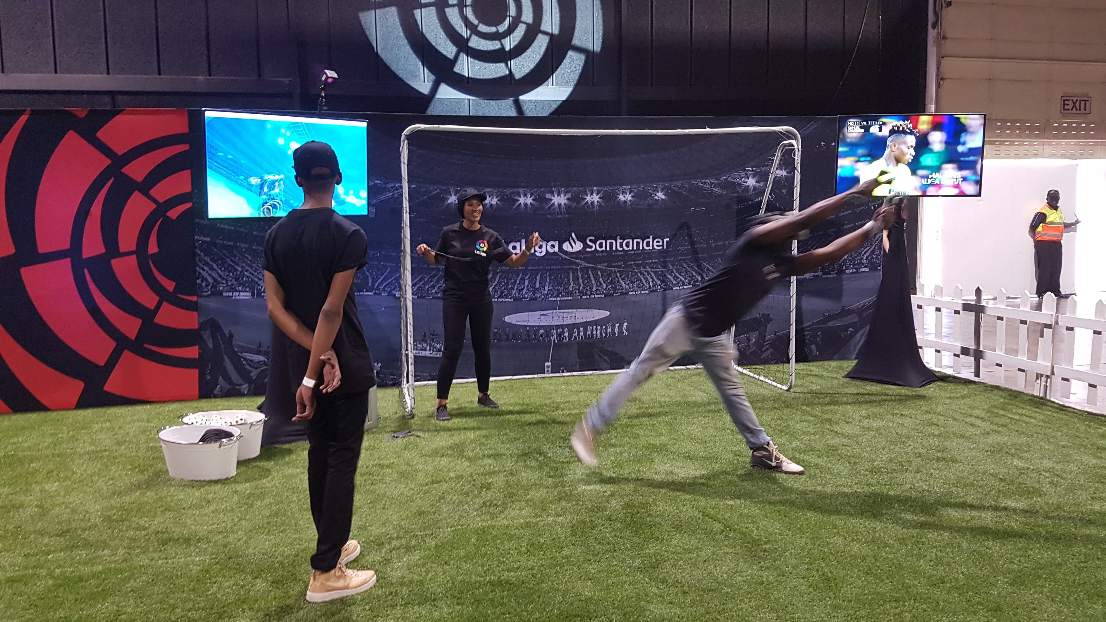 Participant striking penalty in VR