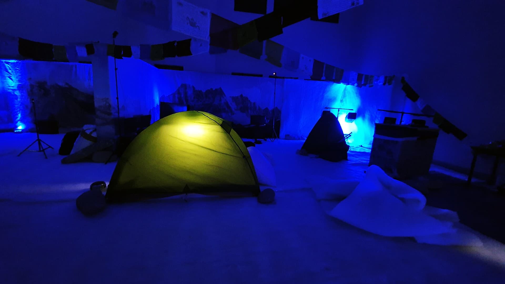 Mount Everest themed VR activation space before guest arrival