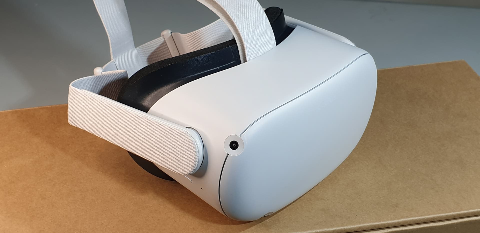 Quest 2 headset viewed from the side