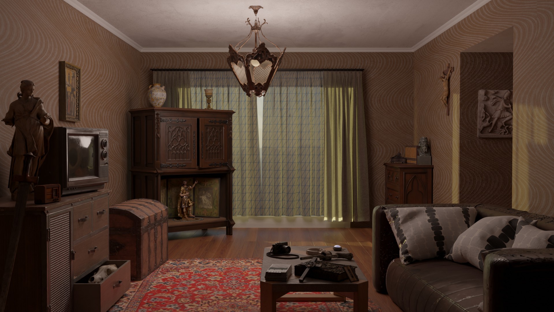 old room 3d visualisation